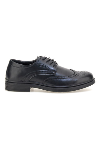 Scarpe eleganti nere stringate con lavorazione brogue Longford 9008