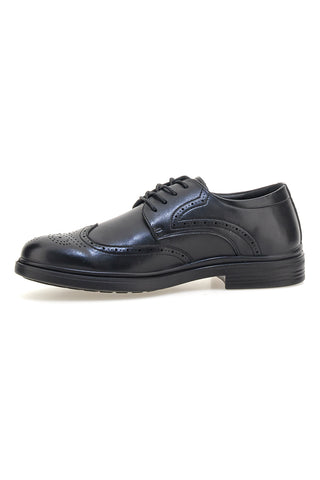 Elegante schwarze Brogue-Schnürschuhe Longford 9008