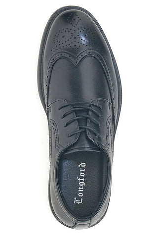 Elegante schwarze Brogue-Schnürschuhe Longford 9008