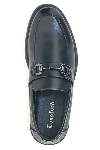 Longford 9009 schwarzer Slipper mit Metall-Hufeisen