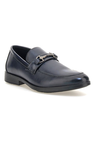 Blaue Mokassins mit Longford Horsebit 9016