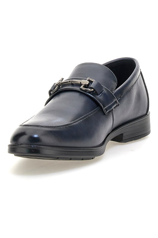 Blaue Mokassins mit Longford Horsebit 9016
