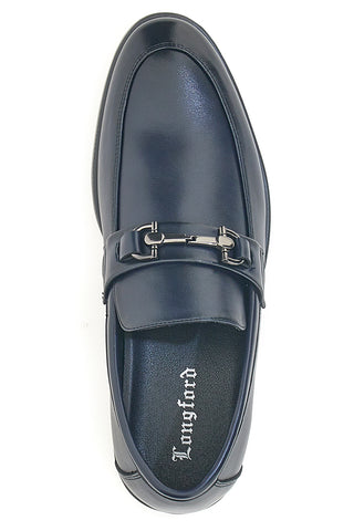 Blaue Mokassins mit Longford Horsebit 9016
