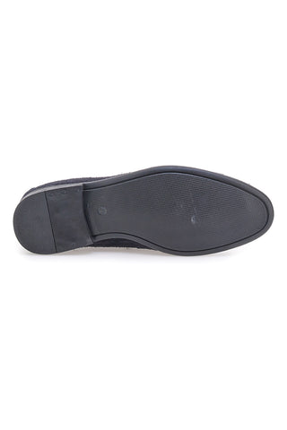 Blaue Wildleder Mokassins mit Hufeisen Pittarello 11