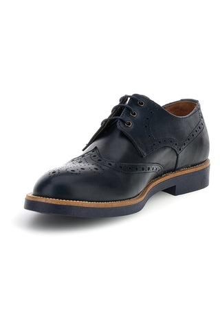 Scarpe stringate blu in pelle Pittarello 8023