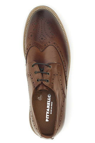 Scarpe stringate marroni in pelle Pittarello 8023
