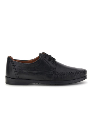 Schwarze Schnürschuhe aus echtem Leder made in Italy Pittarello 199