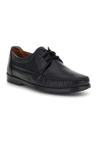 Schwarze Schnürschuhe aus echtem Leder made in Italy Pittarello 199