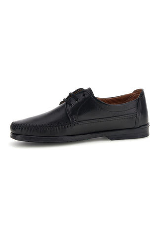 Schwarze Schnürschuhe aus echtem Leder made in Italy Pittarello 199