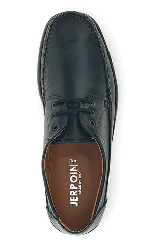 Schwarze Schnürschuhe aus echtem Leder made in Italy Pittarello 199