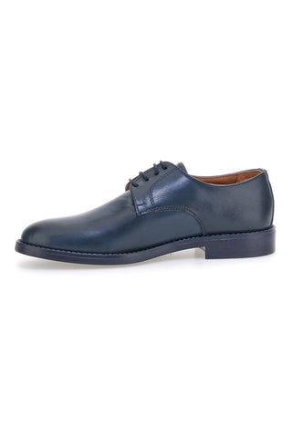 Elegante blaue Schnürschuhe aus echtem Leder Pittarello 600