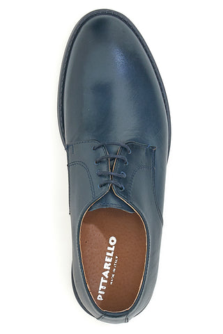 Scarpe eleganti blu stringate in vera pelle Pittarello 600