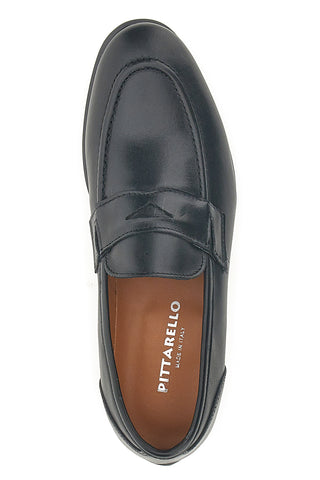 Mocassini neri in vera pelle Pittarello 070