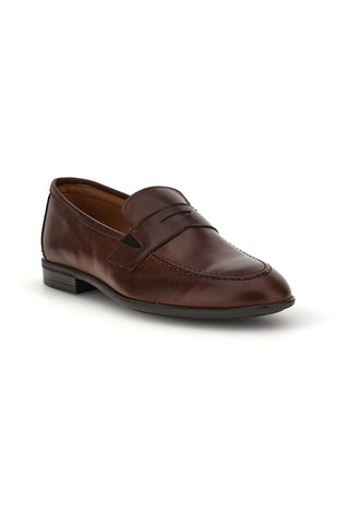 Mocassini marroni in vera pelle Pittarello 070