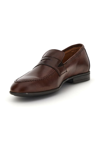 Mocassini marroni in vera pelle Pittarello 070