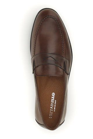 Mocassini marroni in vera pelle Pittarello 070