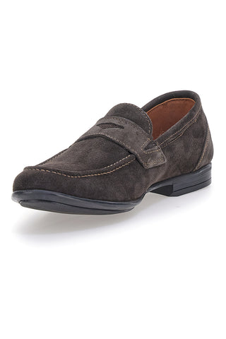 Mocassini marroni in suede Made in Italy Pittarello 070