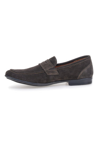 Mocassini marroni in suede Made in Italy Pittarello 070