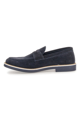 Mocassini blu in vera pelle Pittarello 115