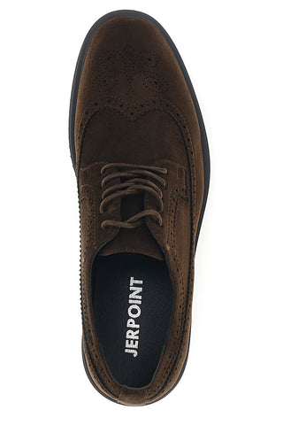 Scarpe stringate marroni in camoscio modello derby Jerpoint 1Y00783