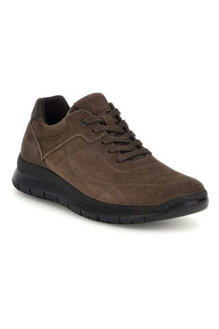 Scarpe marroni in pelle con lacci e pianta larga Imac 2025903026617