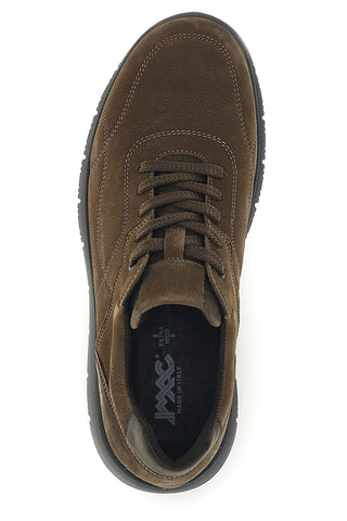 Scarpe marroni in pelle con lacci e pianta larga Imac 2025903026617