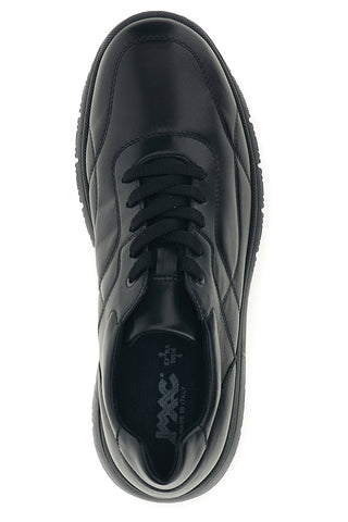 Scarpe nere in pelle con lacci e pianta larga Imac 202591229011