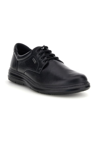 Scarpe nere in pelle con lacci e pianta larga Imac 2014482679011