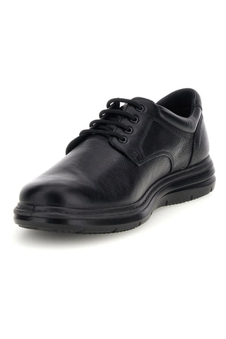 Scarpe nere in pelle con lacci e pianta larga Imac 2014482679011