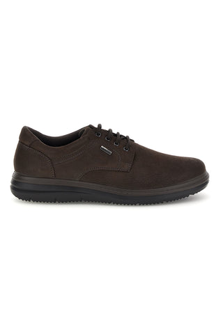 Scarpe marroni in pelle con lacci e pianta larga Imac 2014493026317
