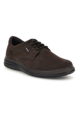 Scarpe marroni in pelle con lacci e pianta larga Imac 2014493026317