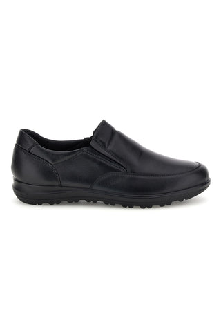 Scarpe nere in pelle senza lacci e pianta larga Imac 2015802679011
