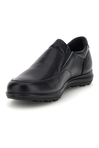 Scarpe nere in pelle senza lacci e pianta larga Imac 2015802679011
