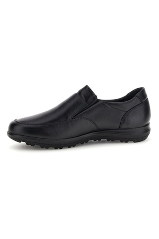 Scarpe nere in pelle senza lacci e pianta larga Imac 2015802679011