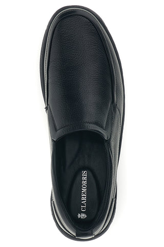 Schwarze Leder-Mokassins Claremorris MF271414