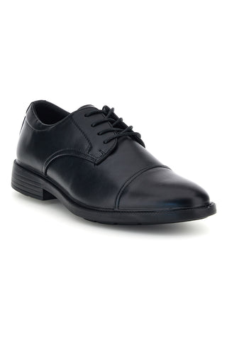Schwarze elegante Schnürschuhe mit abgerundeter Spitze Longford 1365