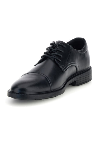Schwarze elegante Schnürschuhe mit abgerundeter Spitze Longford 1365