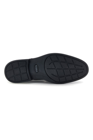 Schwarze elegante Schnürschuhe mit abgerundeter Spitze Longford 1365