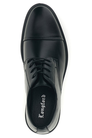 Schwarze elegante Schnürschuhe mit abgerundeter Spitze Longford 1365