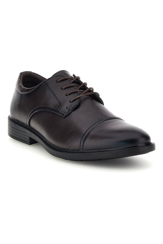 Elegante dunkelbraune Schnürschuhe mit abgerundeter Spitze – Longford 1365
