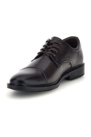Elegante dunkelbraune Schnürschuhe mit abgerundeter Spitze – Longford 1365