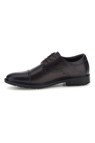 Elegante dunkelbraune Schnürschuhe mit abgerundeter Spitze – Longford 1365