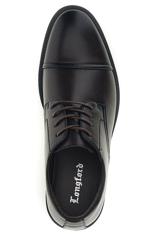 Elegante dunkelbraune Schnürschuhe mit abgerundeter Spitze – Longford 1365