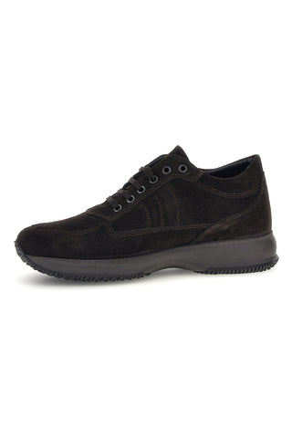 Dunkelbraune Sneaker aus echtem Leder, Made in Italy, Pittarello 2920