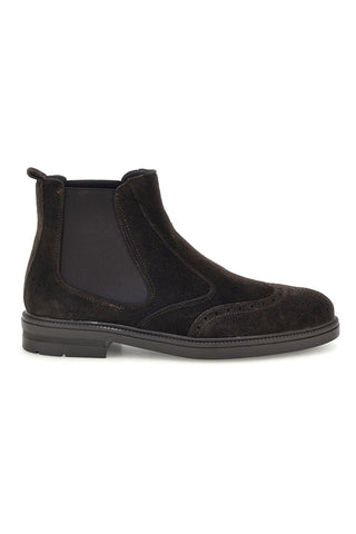 Dunkelbraune Chelsea-Stiefeletten aus echtem Leder, Made in Italy, Pittarello 10