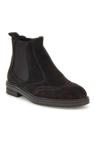 Dunkelbraune Chelsea-Stiefeletten aus echtem Leder, Made in Italy, Pittarello 10