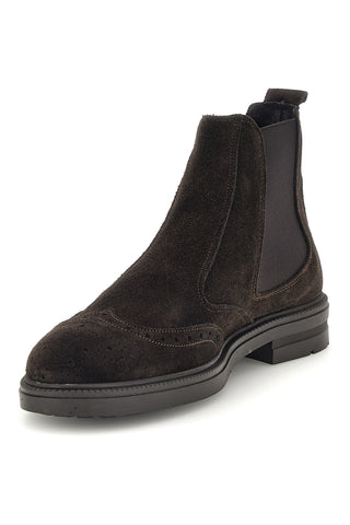 Dunkelbraune Chelsea-Stiefeletten aus echtem Leder, Made in Italy, Pittarello 10