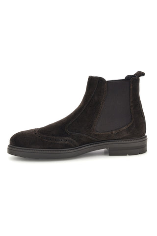 Dunkelbraune Chelsea-Stiefeletten aus echtem Leder, Made in Italy, Pittarello 10
