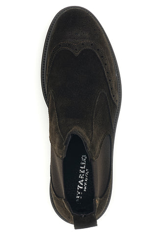 Dunkelbraune Chelsea-Stiefeletten aus echtem Leder, Made in Italy, Pittarello 10