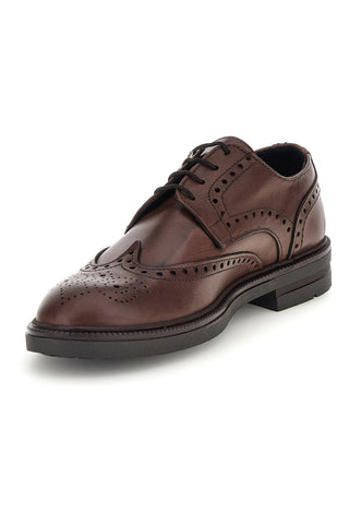 Braune Schnürschuhe aus echtem Leder von Pittarello, Modell Focus 224